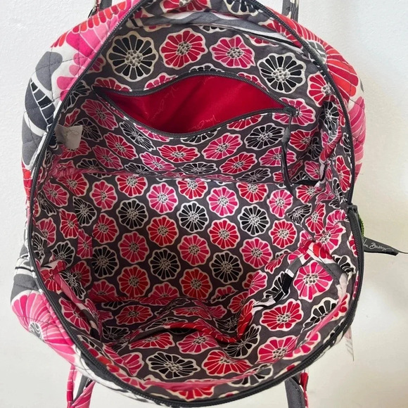 EUC Vera Bradley Bowler Purse Cheery Blossoms Satchel Shoulder Bag W/ Coin Purse - Picture 13 of 14